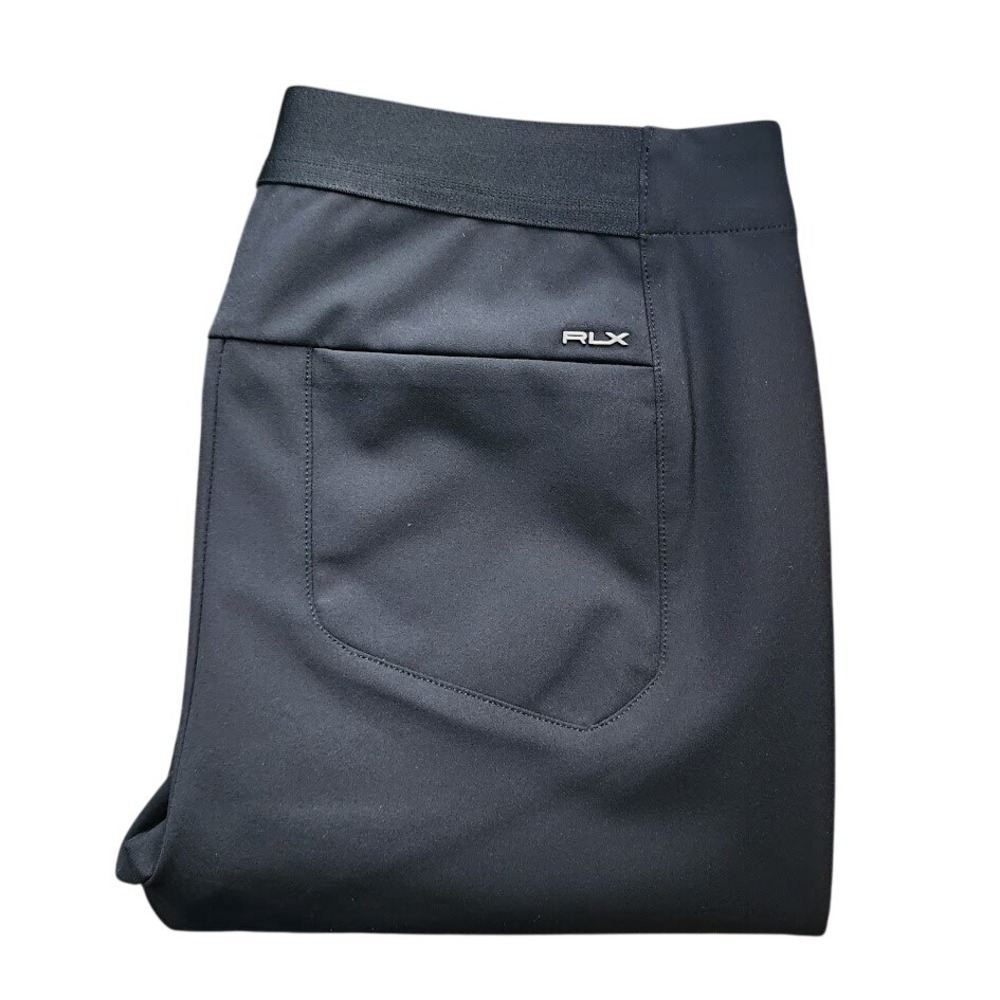 RLX RALPH LAUREN Stretch Twill Golf Pants Black Slim Ankle Preppy 8P